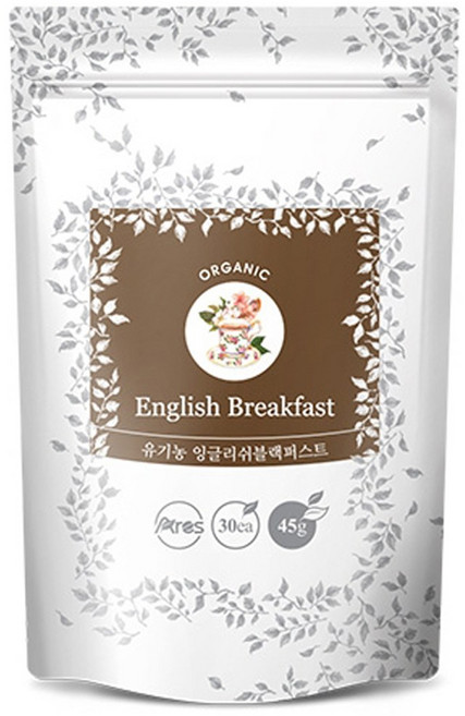 아레스 유기농 잉글리쉬블랙퍼스트 30티백 2개, 1.5g, 30개입