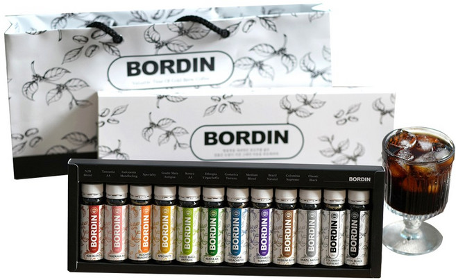 보르딘 콜드브루 선물세트 + 쇼핑백, 더치커피 앰플 12p, 1세트