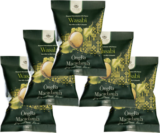 [옹바 마카다미아] 옹바시그니쳐 플레이버 마카다미아 스낵팩 (Wasabi/와사비맛) (30g*5pack), 1세트, 150g