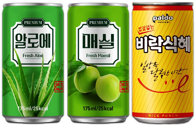 [중앙몰] 다인 서편제 알로에+매실+비락식혜 175ml 각10개 총30캔, 1세트