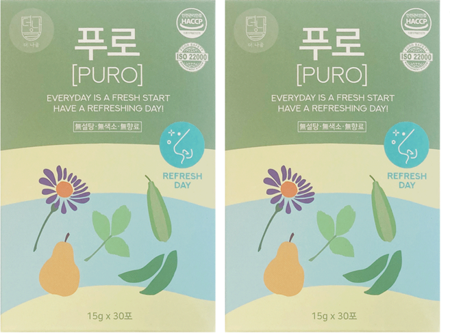 더나을 푸로 쑥부쟁이 작두콩 수세미 유근피 진액 차 즙, 450g, 2박스