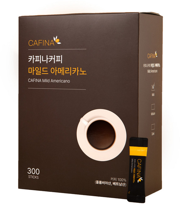 카피나커피 마일드 아메리카노, 1박스, 300개입, 1g
