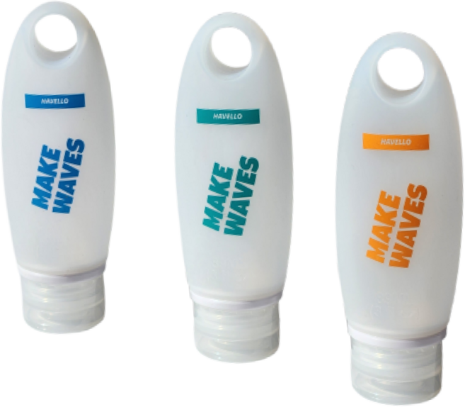 하벨로 여행용 실리콘 공병 3종 세트, 1세트, 혼합색상