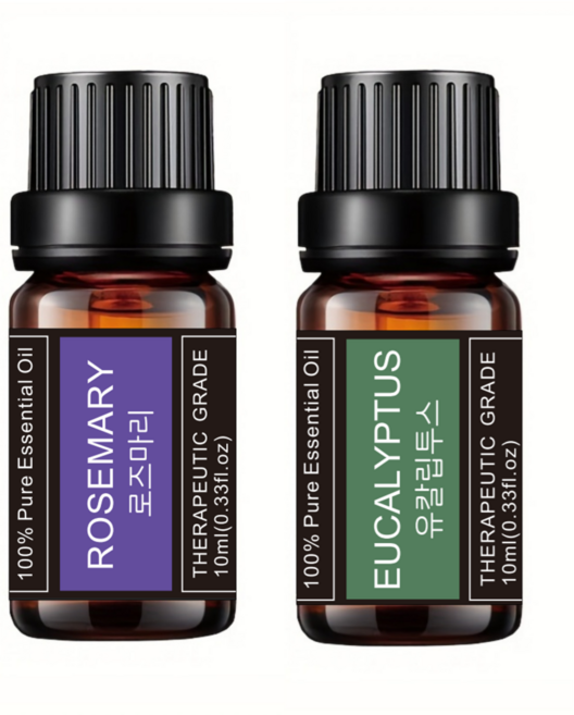 1+1 레노포프 천연 아로마 에센셜 오일 (10종 2택) 양모볼 숙면 수면 반신욕 테라피, 일랑일랑, 로즈마리