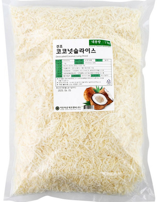 코코넛슬라이스 1kg, 1개