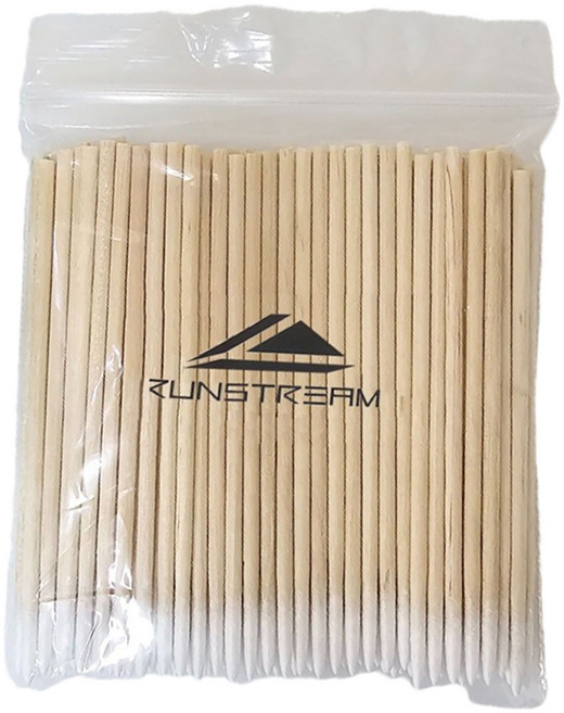 런스트림 얇은 마이크로 압출 면봉 7cm, 8세트, 100개입