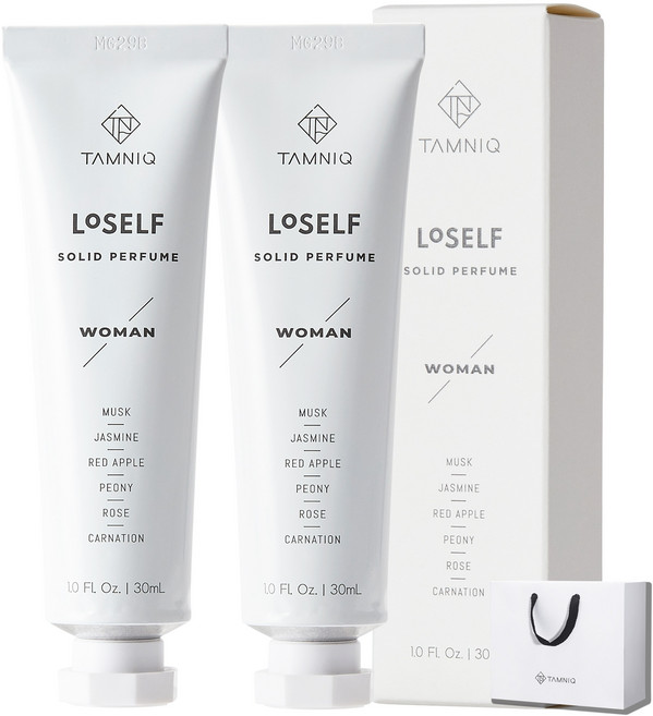 TAMNIQ LOSELF固體香水組 女款+提袋, 30ml, 2條