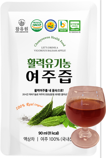 특허제조 활력 유기농 여주진액 여주즙, 90ml, 51개