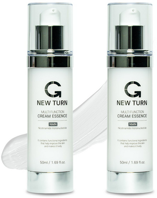 뉴턴 글루타치온 미백 히알루론산 국내최초 NMN 항산화 크림 에센스 50ml, 2개