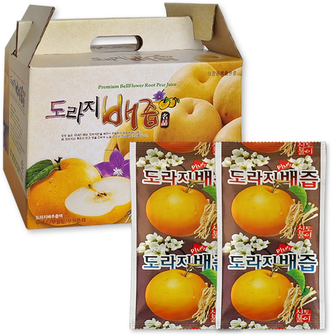도라지 배즙 1박스100ml x 55포 / 할인행사 [ 2박스구매시 + 20포 추가 ], 55개, 100ml, 55개