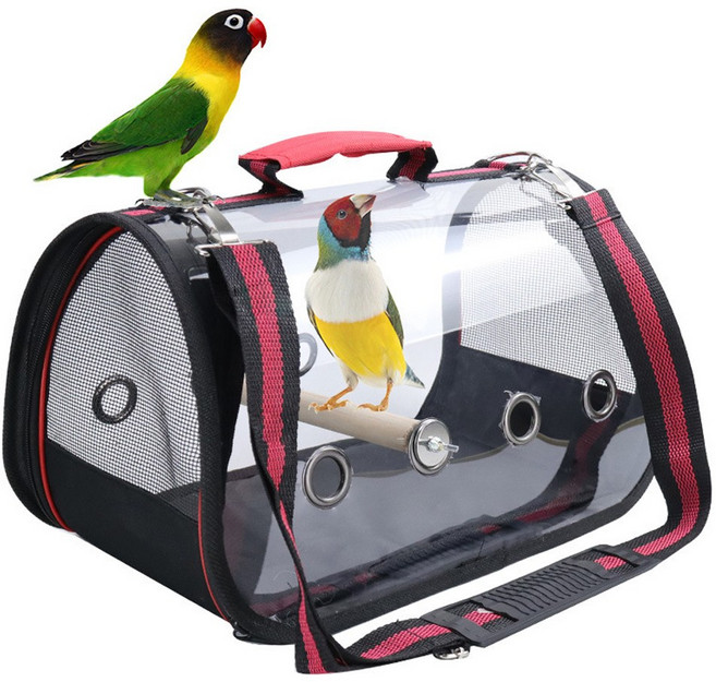 파르고 앵무새 이동 가방 + 스틱 +과일 꽂이 2p, 중, 1세트