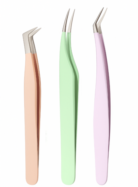 래쉬팔레트 속눈썹 핀셋 3종 세트 속눈썹 연장 전문가용 고급 핀셋 3종세트 구성, 1개