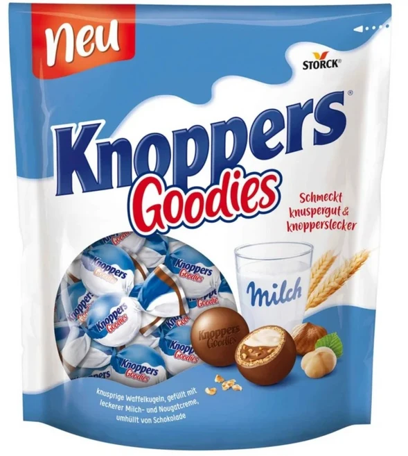 노퍼스 굿디스 knoppers goodies 밀크 초콜릿 봉봉 크리스피 웨이퍼 볼 23개입 180g (3팩), 3개 - 쿠팡