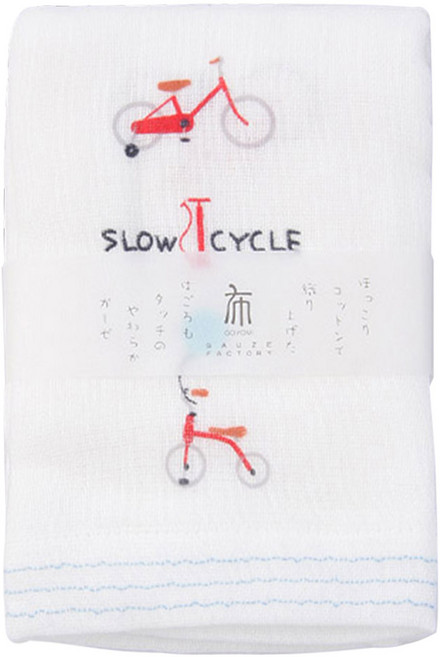 콘텍스 이마바리 순면 얇은수건 하고로모 이중 일본제 거즈수건 속건 페이스타올 가제, A.자전거, 1개