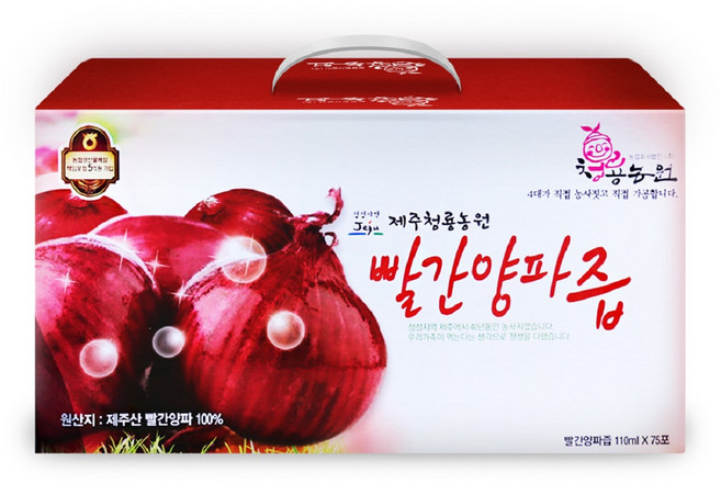 청룡농원 제주산 자색양파즙, 110ml, 75개