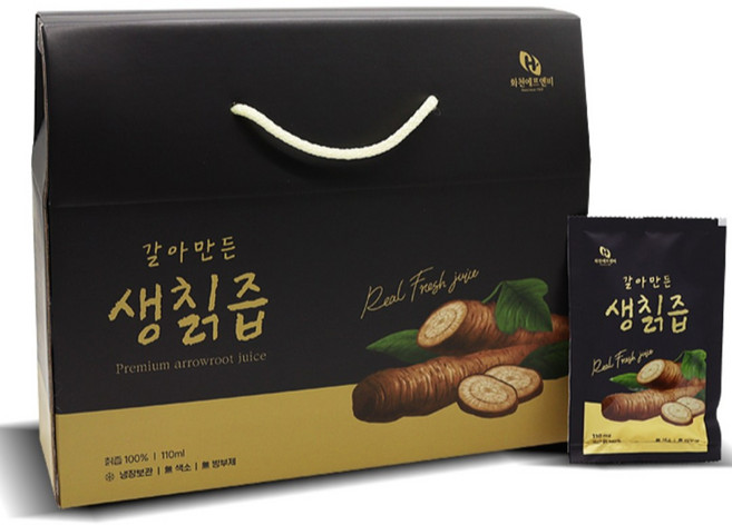 강원도 화천 청정 DMZ "갈아 만든 생칡즙 원액 100%" //한박스 50팩+5팩 추가!!! [화천에프엔비], 55개