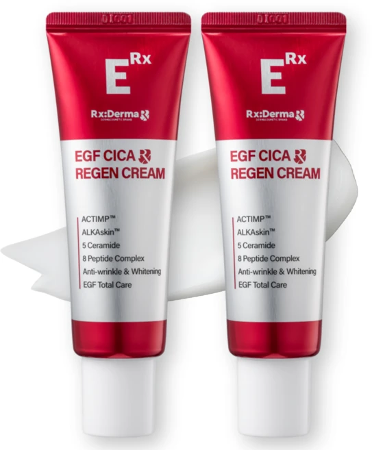 알엑스더마 EGF 시카 크림 세라마이드 판테놀 병풀 피부과 입점 피부장벽 리페어, 2개, 50ml - 쿠팡