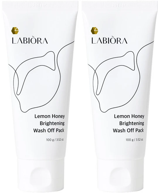 라비오라 레몬 허니 브라이트닝 워시오프 팩 100g, 1개입, 2개 - 쿠팡