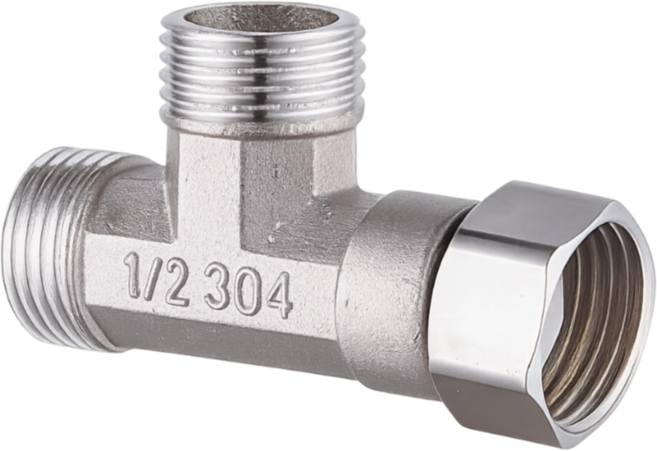 프라니 수도 연결 고급형 스테인리스 T밸브, 1개