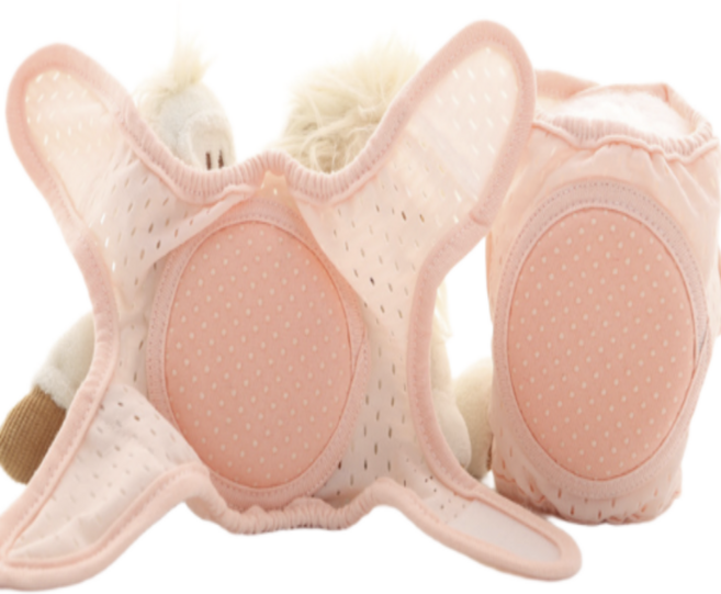 아기찍찍이무릎보호대 미끄럼방지 걸음마연습 걷기 유아 돌아기, 1개, 핑크