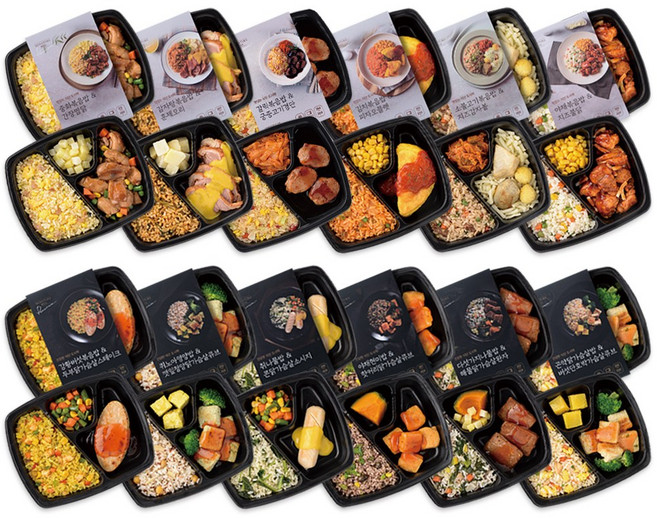 시그니처벨 다이어트 4주 식단 12종 닭가슴살 도시락, 2.4kg, 1세트