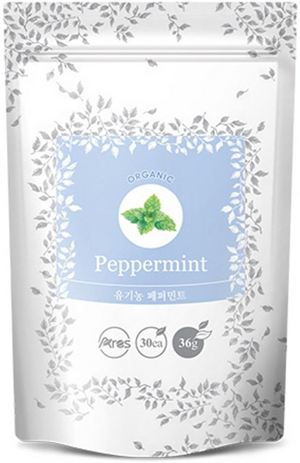 아레스 유기농 페퍼민트 30티백 1박스 15개, 1.2g, 30개입