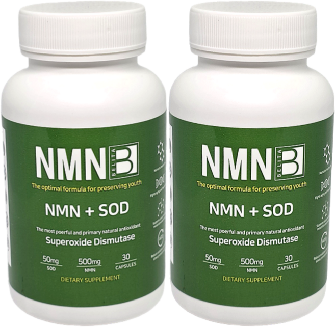 벨리타 NMN 영양제 500 (60일) 노화의 종말 고순도 NAD+ SOD 치매영양제 피로회복, 2개, 30정