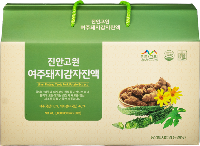 진안고원농산 여주돼지감자즙 천연 건강즙 직접 재배 제조 판매, 60개, 100ml