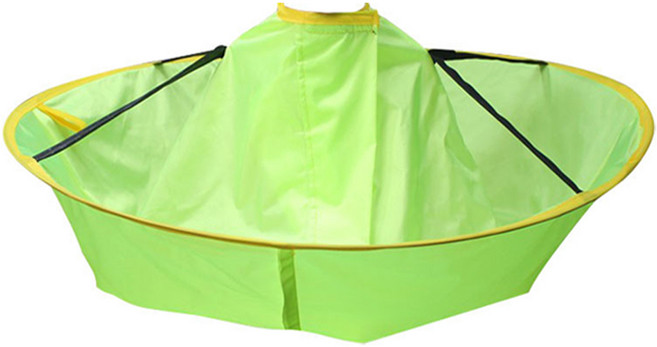 투데이리빙 5종 세트 셀프 미용 커트보 + 집게 + 꼬리빗 + 커트빗 + 스펀지 이발 염색 파마 헤어 이발보 가정용 미용실 가운, 1개, R29009H(그린