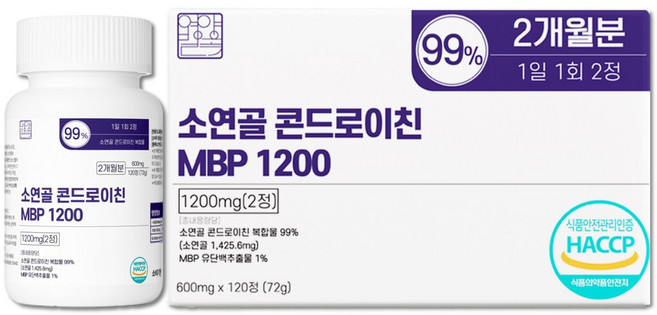 영양별곡 소연골 콘드로이친 1200 mbp 식약청 haccp 인정, 1개, 120정