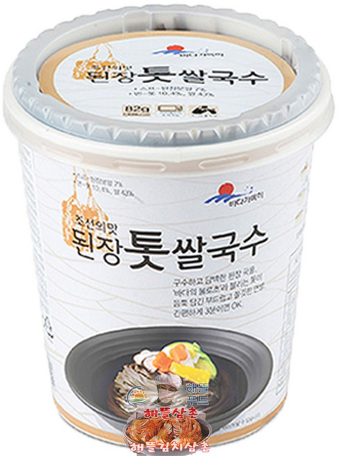 완도바다식품 조선의맛완도된장톳쌀국수 튀기지않은 깔끔한 건면국수컵라면, 82g, 24개