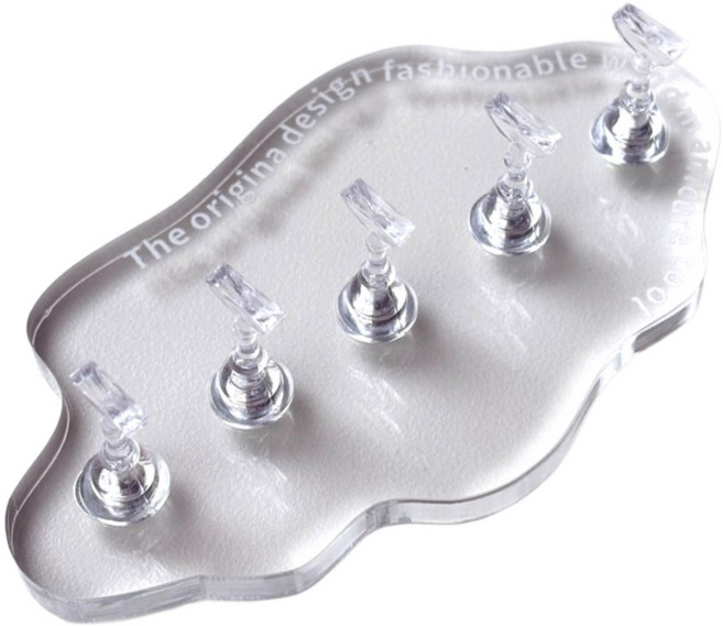 모소가 퓨어 아크릴 마그네틱 네일 팁 스탠드, 1개, 투명