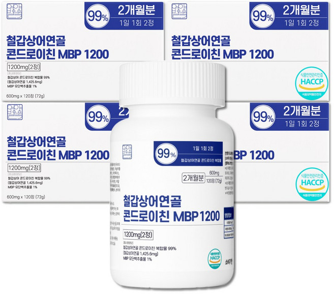 영양별곡 철갑상어 콘드로이친 1200 MBP 식약청 HACCP 인정, 120정, 4개
