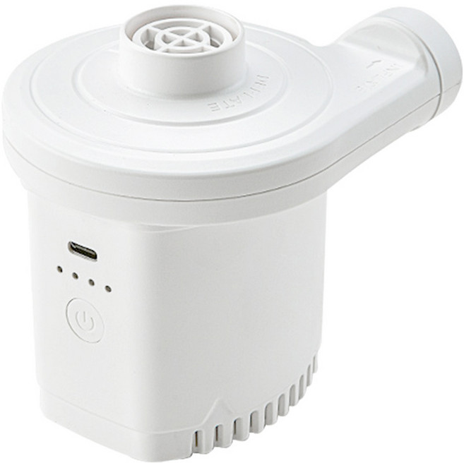 4세대 업그레이드 초강력 전동 에어 펌프 휴대용 미니 무선 공기 주입 배출 튜브 바람 자동 주입기 캠핑 압축 매트 에어 쇼파 가정용, R99833W(화이트, 1세트