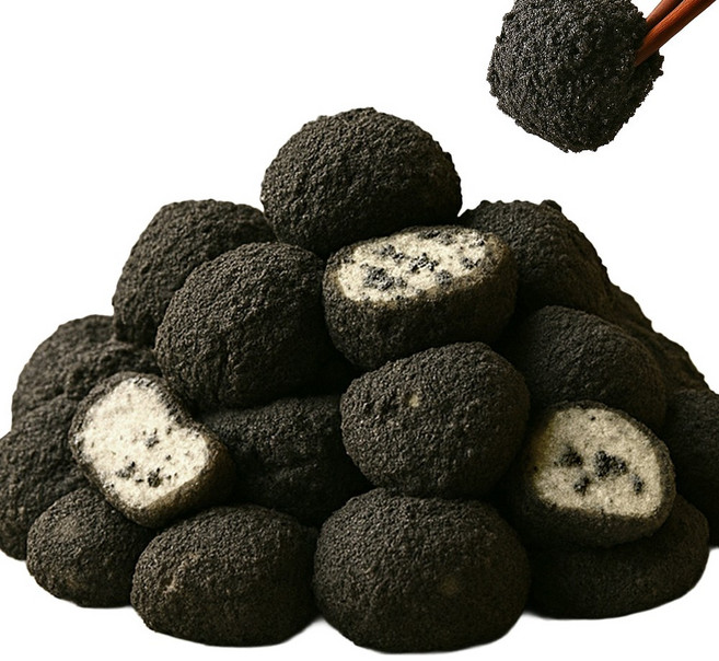 굳지않는 검은깨 흑임자 미니 인절미 떡 20g 40개, 1박스, 800g