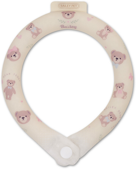 베일리펫 강아지 냉감스카프 여름 쿨링목도리 아이스 넥쿨러, 1개, 테디