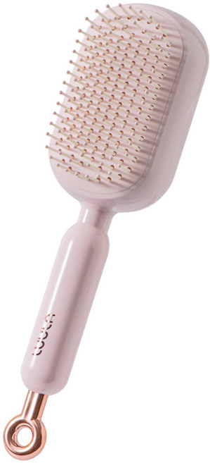 투데이리빙 원터치 엉킴 방지 헤어 브러쉬 뿌리 볼륨 드라이빗 두피 케어 마사지 머리빗 머리카락 먼지 제거 헤어빗 여행용 에어 쿠션 휴대용빗, 1개, R98458P(핑크
