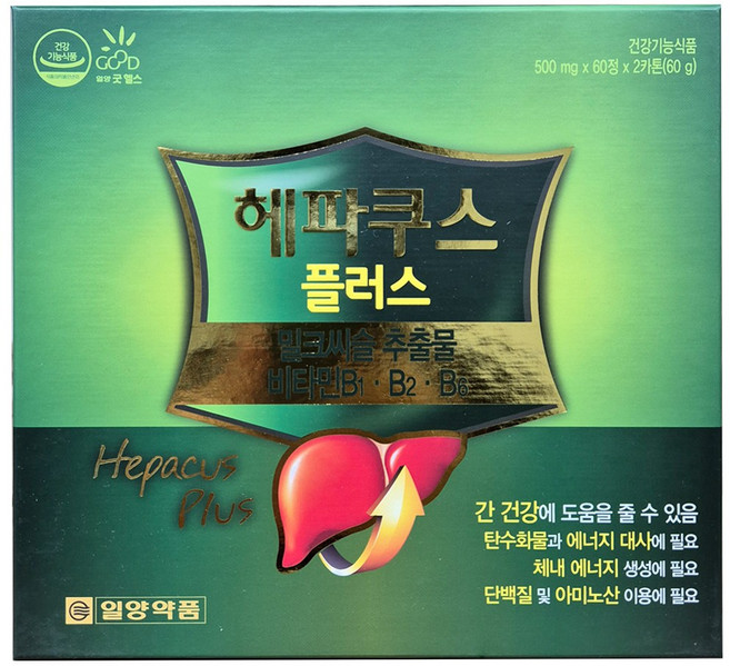 일양약품 일양 해파쿠스 밀크씨슬 간건강 에너지 헛개나무 민들레추출, 120정, 3개