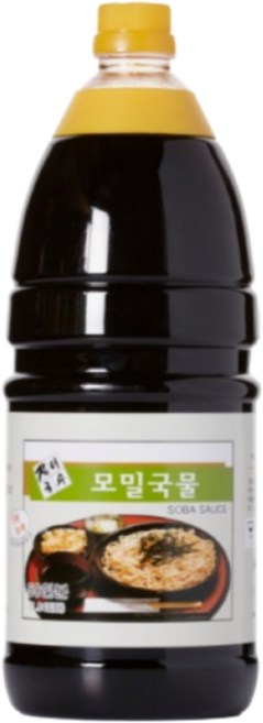 장터 모밀국물1.84L X 6개 쯔유 육수 대용량 업소용, 1.8L
