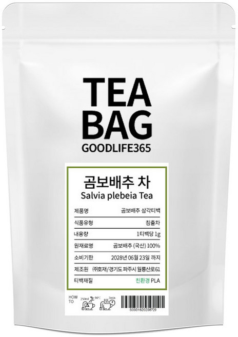 굿라이프365 곰보배추 차 삼각티백 100개입, 1g, 1개