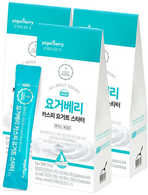휴럼 요거베리 카스피 요거트 스타터, 2g, 10개입, 3개