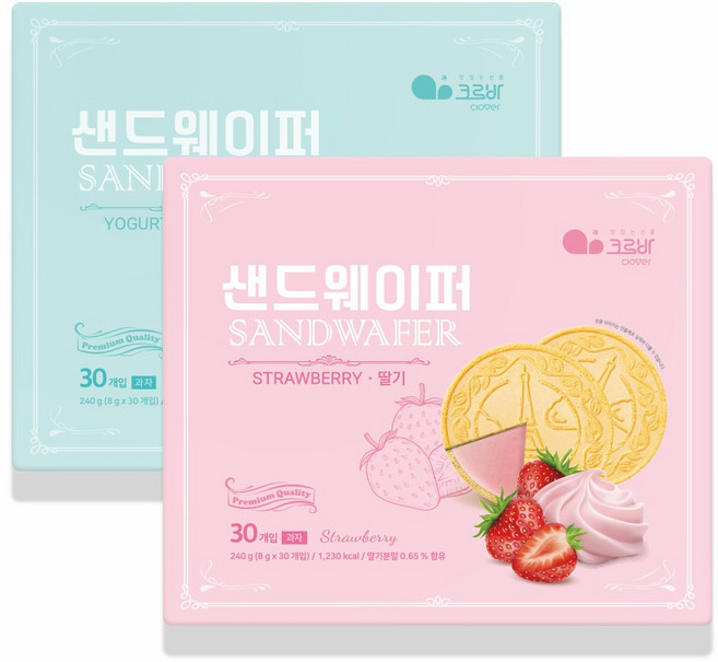 (1+1) 위드쿡 샌드웨이퍼 (요거트/딸기), 240g