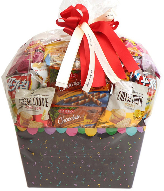 가나슈 축하선물 생일선물 과자바구니 초콜릿바구니 간식 과자 선물 세트 B21, 1개