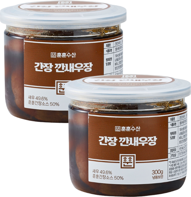 훈훈수산 손질 깐새우장, 2개, 간장 깐새우장 300g