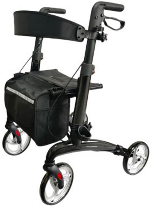 카본 어르신보행기 DREAM 접이식 실외 할머니유모차 노인보행보조기 장기요양 복지용구, 블랙, 1개