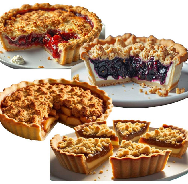 피키즈 크럼블파이 4종세트(블루베리잼+딸기잼+시나몬애플잼+코코넛카야잼) 선물하기좋은 맛있는 영양간식 야유회 아웃도어 디저트 기념일 답례품 개별포장 큰사이즈(98*20mm) 수제파이, 4개, 110g