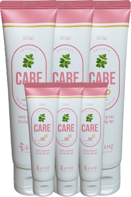 [연세대치대개발] 천연 시린이 입냄새 구취제거 임산부 항암 구내염 잇몸에 좋은치약 케어 120g 3개 + 30g 3개, 1개