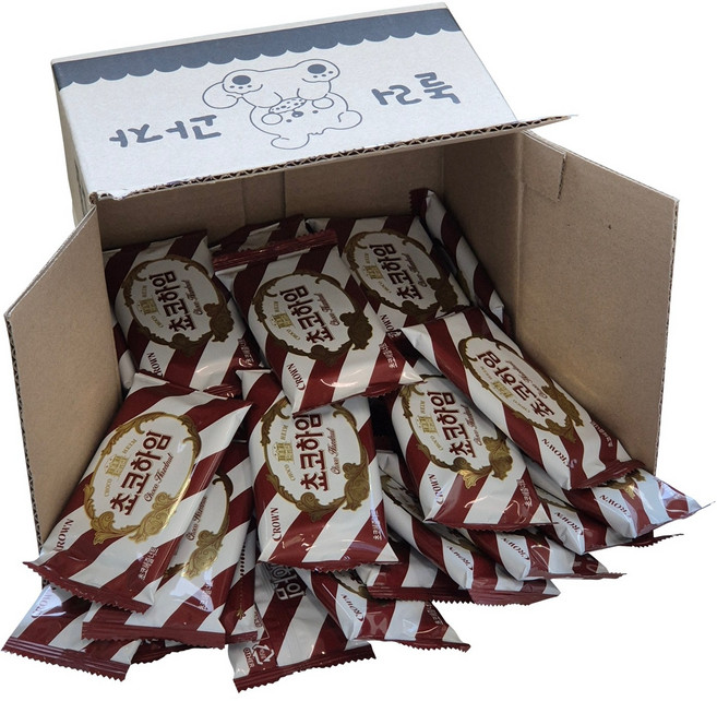 [놀러과자] 크라운 쵸코하임 사무실 간식 대용량 개별포장, 30개, 15.7g