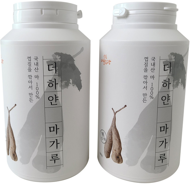 껍질을 깎아서 만든 안동 마가루 참마분말 참마가루 1kg, 500g, 2개