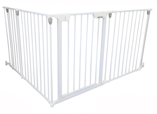 키워보리 현관 신발장 전용 접이식 다용도 안전문 4각 + 실리콘 패드 세트, 화이트, 1세트